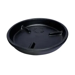 12” Deep Rib Saucer Matte Black