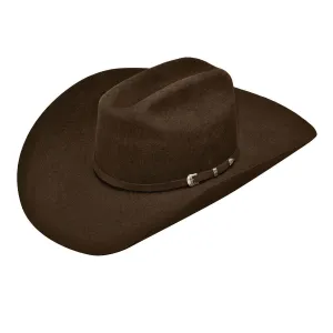 Ariat Chocolate 2X Double S Western Wool Felt Hat