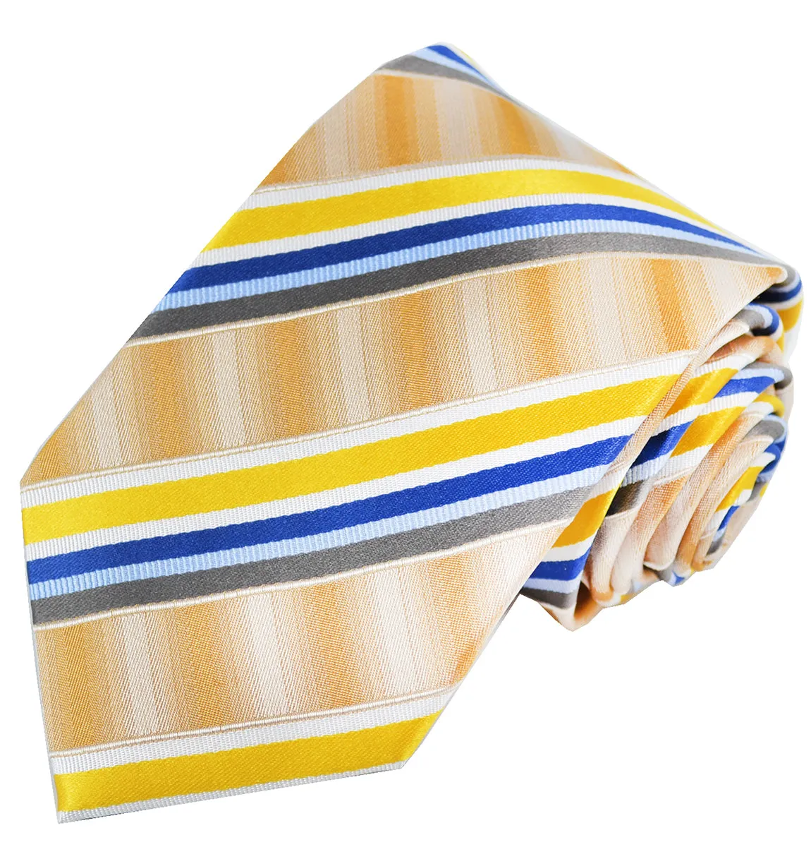 Artisan Gold Silk Necktie Set by Paul Malone