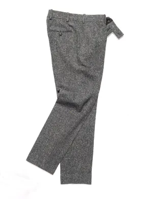 BKT50 Tailored Trouser in Flecked Donegal Tweed - Lead Gray