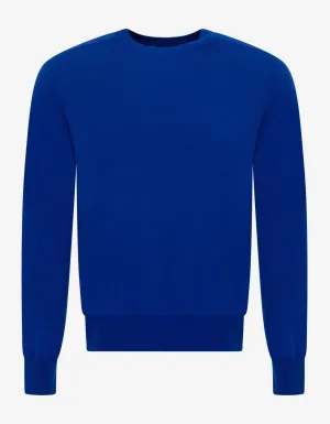 Blue Cut Out Detail Wool Sweater