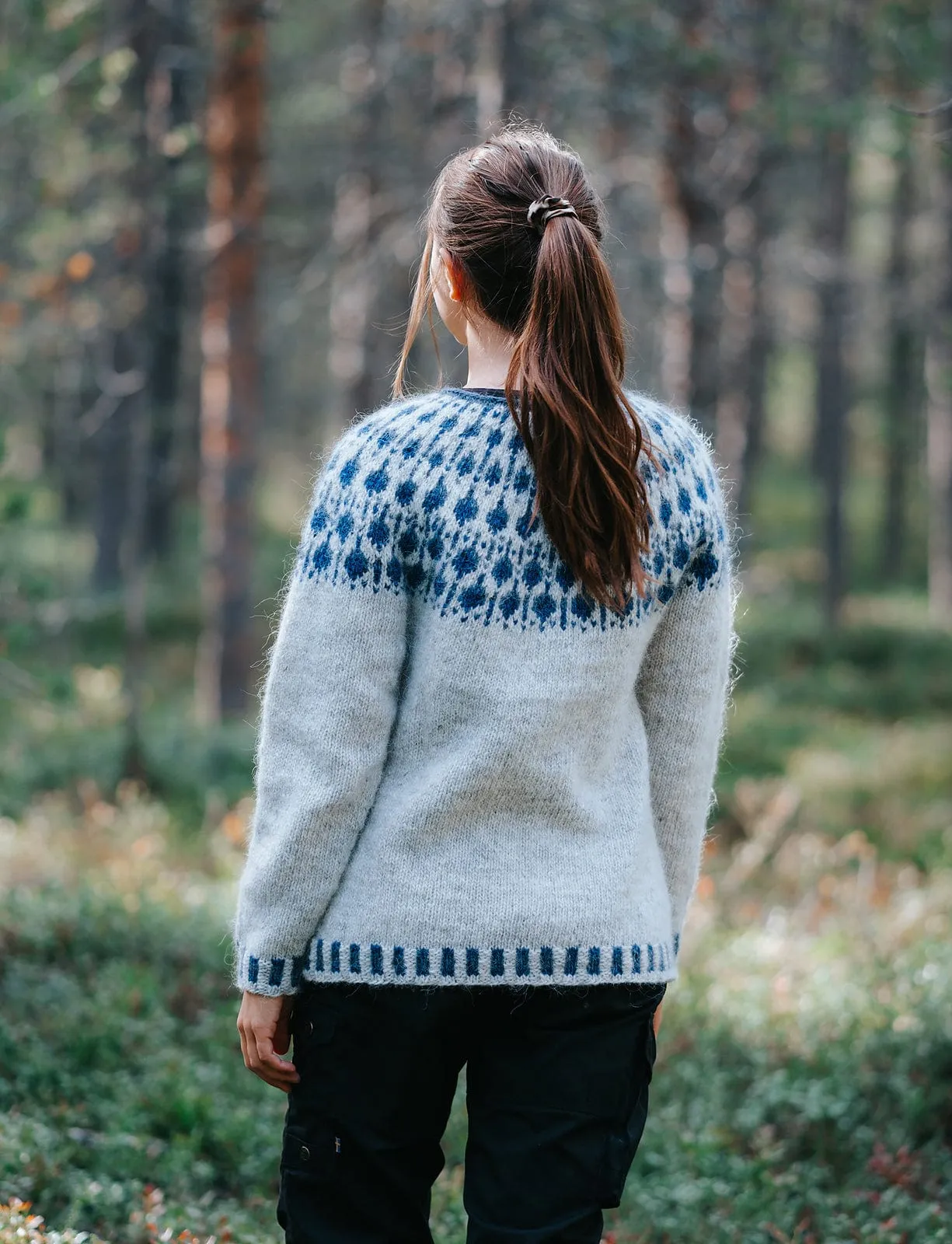 Blueberry Lettlopi Wool Sweater - Knitting kit