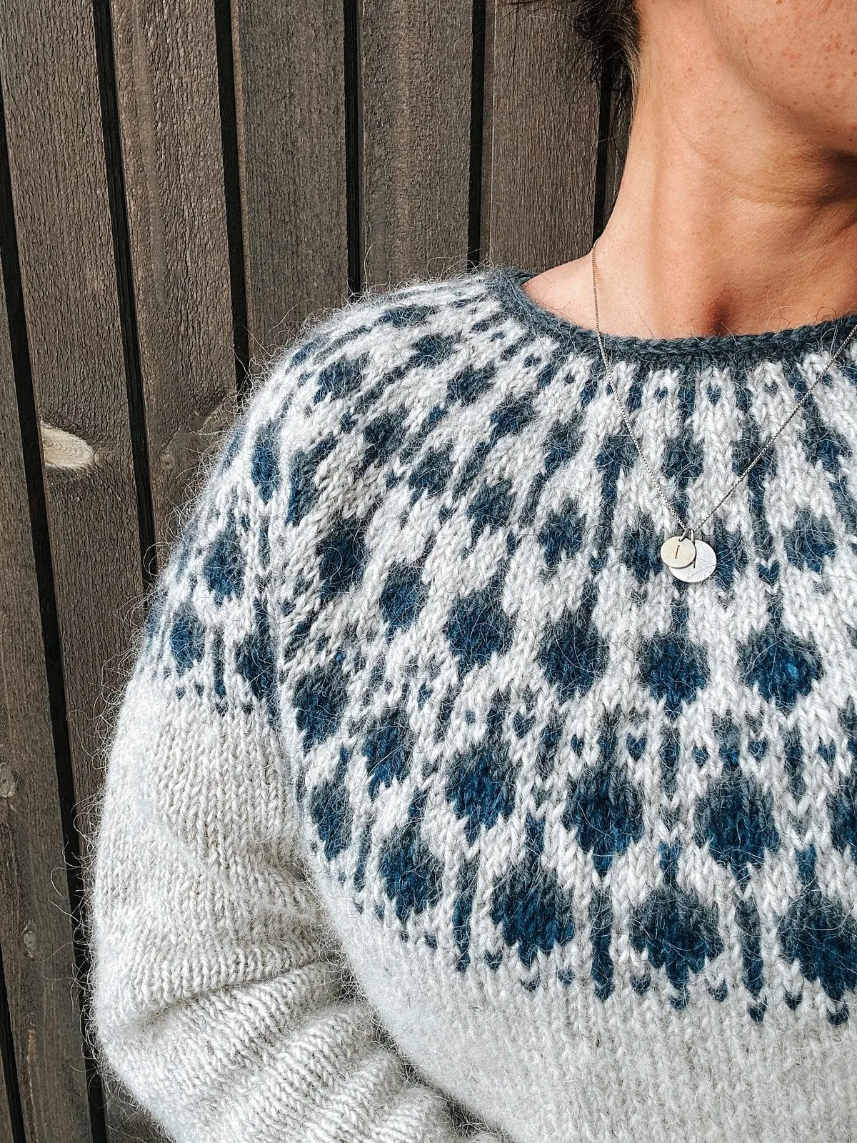 Blueberry Lettlopi Wool Sweater - Knitting kit