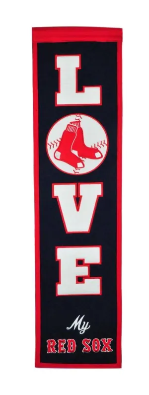 Boston Red Sox Winning Streak "Love My Red Sox" Wool Banner (8" x 32")