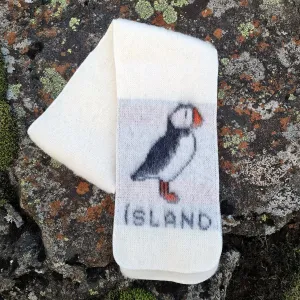 Brushed Wool - Puffin scarf