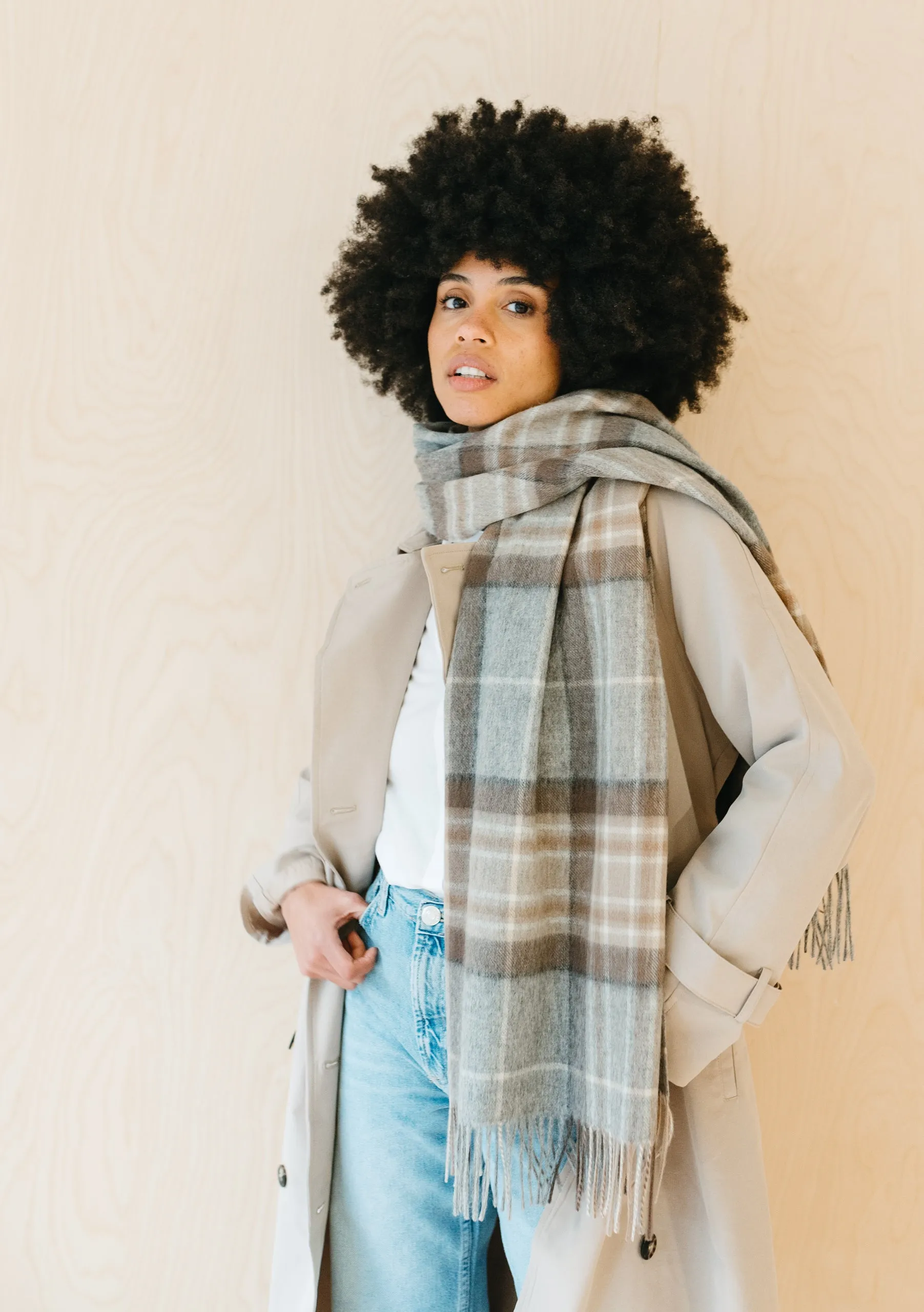 Cashmere Blanket Scarf in Mackellar Tartan