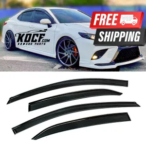 Clip-On Black Trim Window Visor Rain Guard Deflector for 2018-2024 Toyota Camry - VIP Price Free Shipping Item