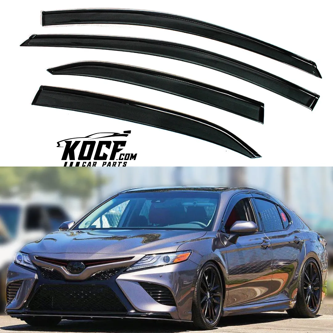 Clip-On Black Trim Window Visor Rain Guard Deflector for 2018-2024 Toyota Camry - VIP Price Free Shipping Item