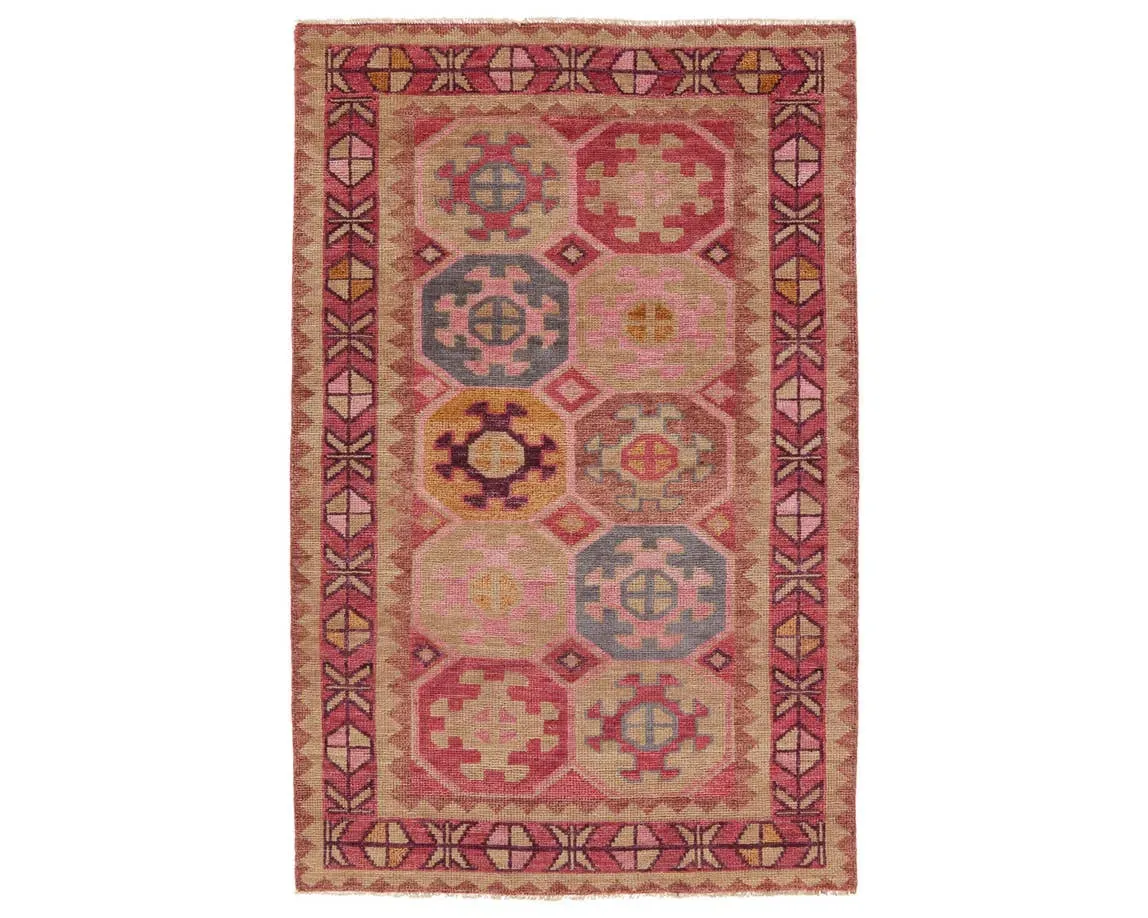 Coredora CRD03 Zetta Pink/Cream Rug