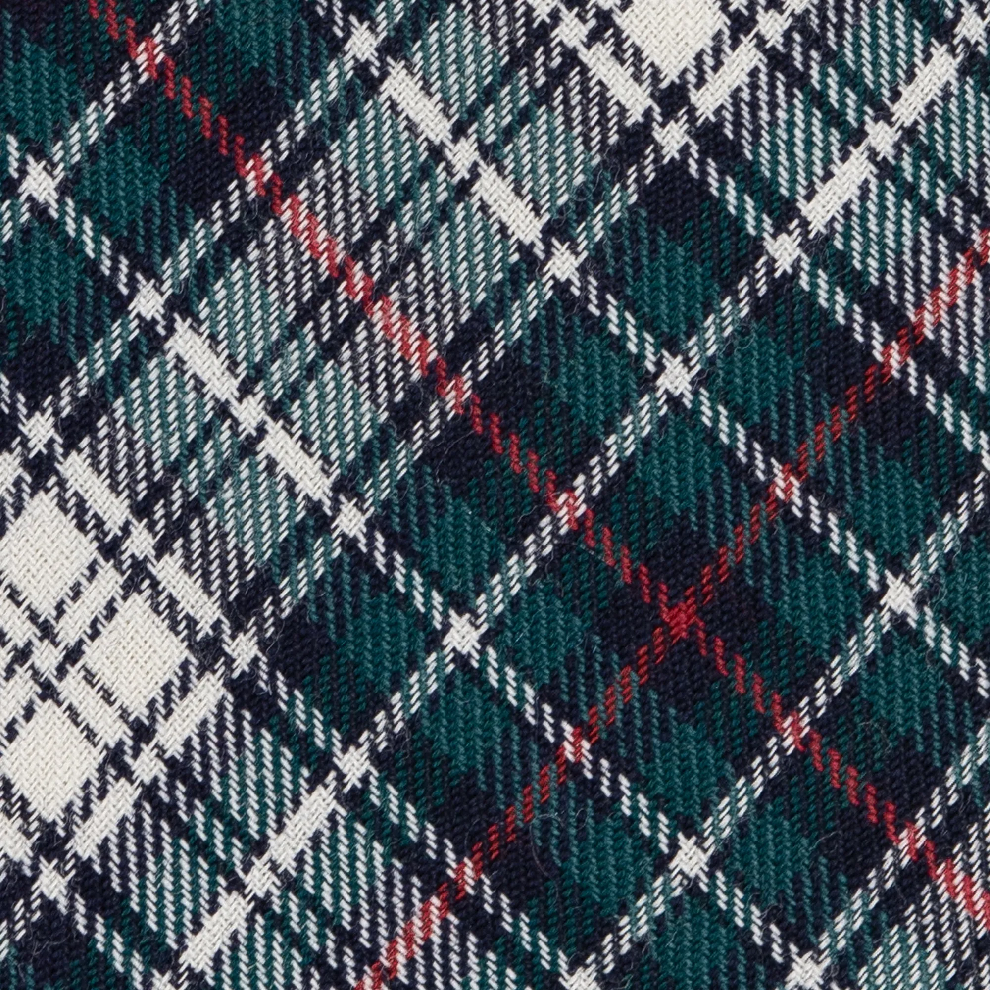 Cravatta in Lana - GREEN-RED CHECK TARTAN