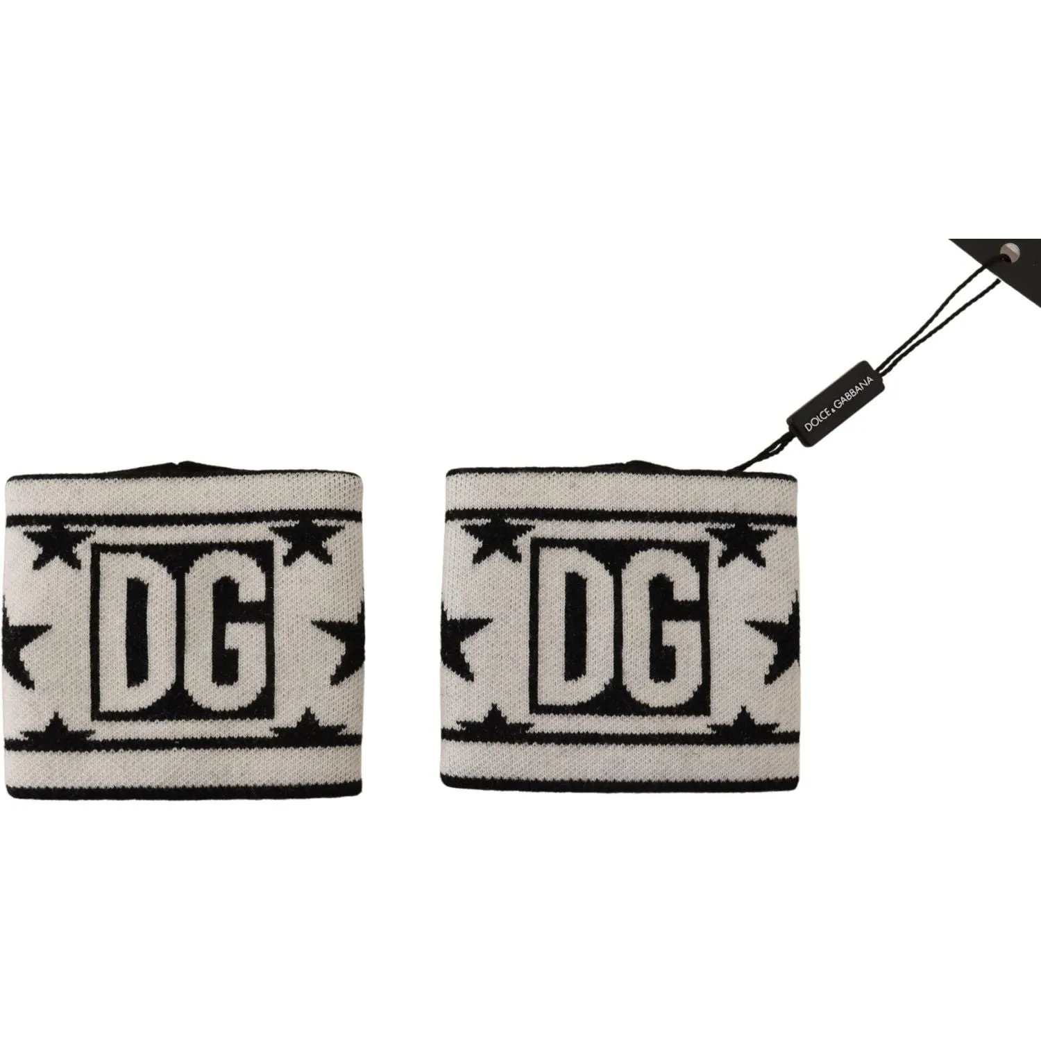 Dolce & Gabbana Elegant Monochrome Wool Wristband Set