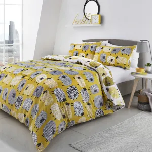 Dotty Sheep Duvet Cover Set by Fusion in Ochre