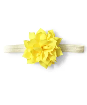 Flower Applique Headband - Yellow