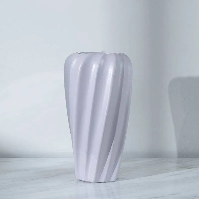 Grey Matte Paint Vase - 14.8 x 29cm