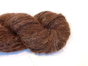 Handspun Llama and Alpaca Yarn ~ Naturally Colored Chocolate