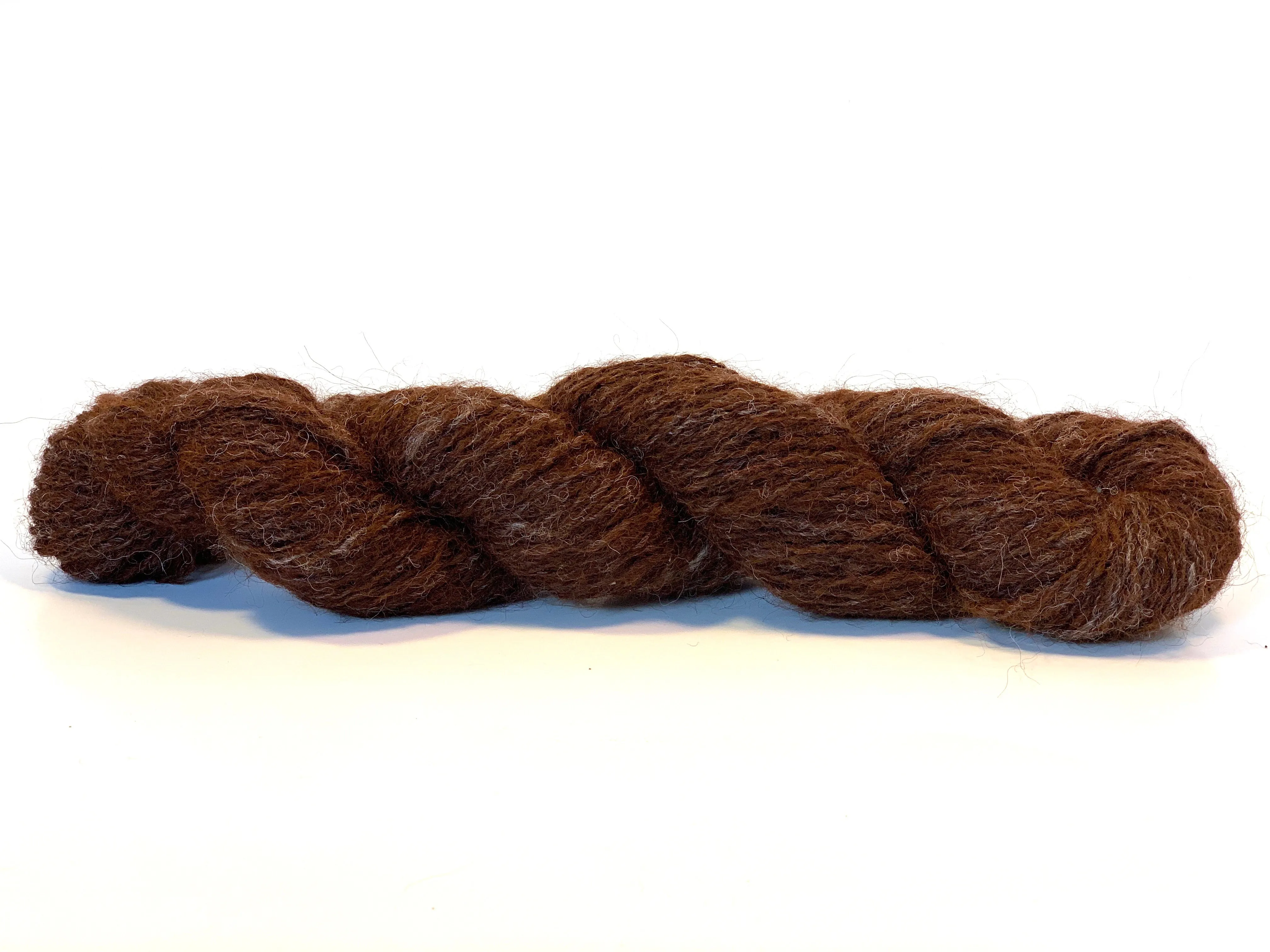 Handspun Llama and Alpaca Yarn ~ Naturally Colored Chocolate