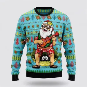 Hawaiian Christmas Santa Claus Ugly Christmas Sweater For Men And Women, Best Gift For Christmas, The Beautiful Winter Christmas Outfit