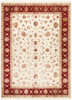 INDIAN HANDMADE FINE WOOL & SILK RUG -290X197CM