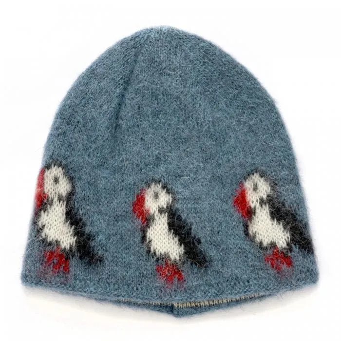 Kidka - Wool Hat - Beige Puffins