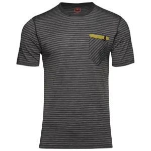 Mens Merino 150 Pocket Tee (Mini Stripe Smoke/Charcoal)