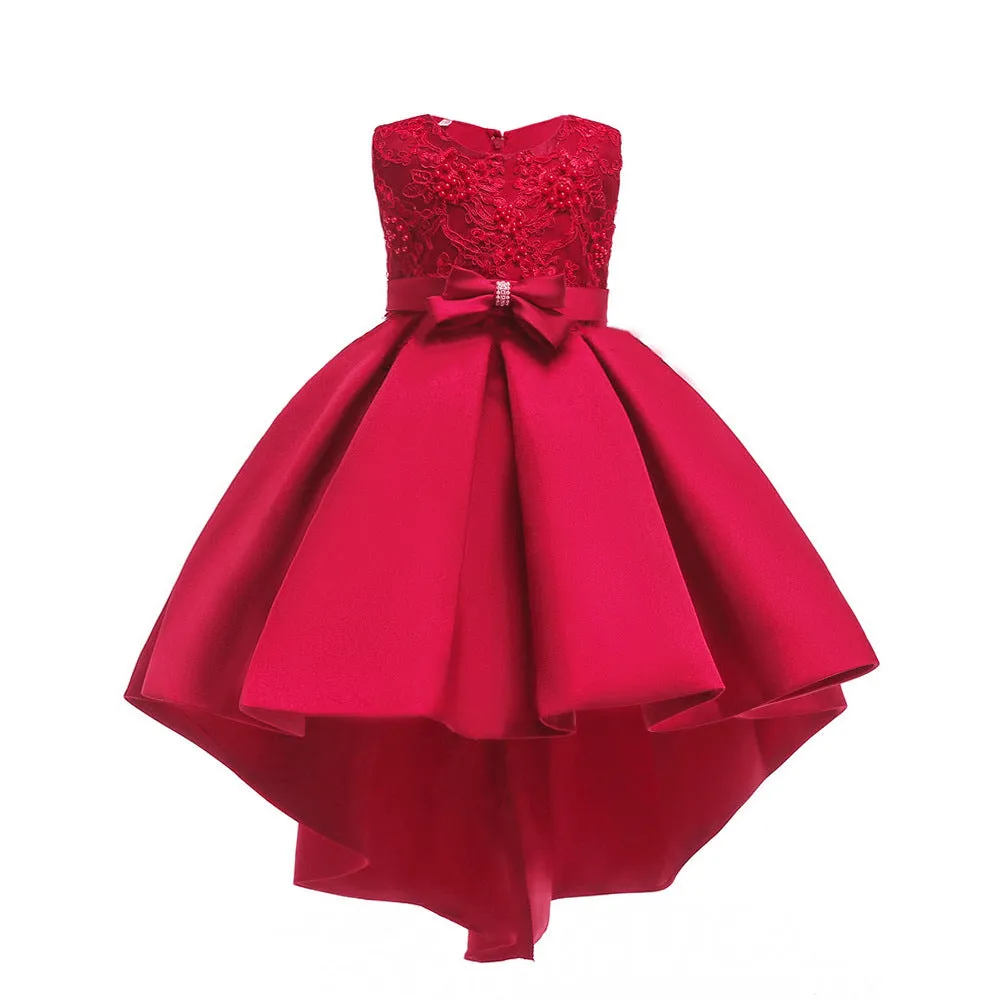 Middle and Big Children's Dress High-End Children's Princess Dress Trailing Performance Wear