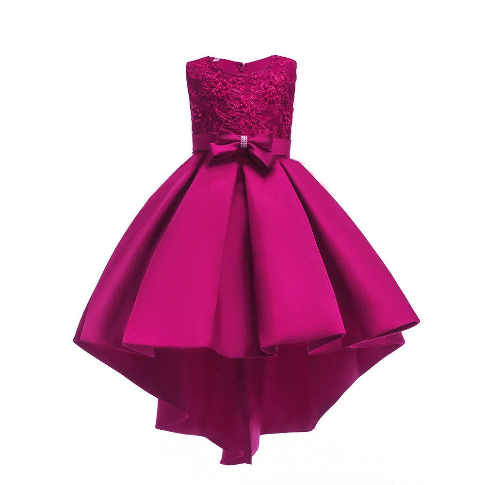 Middle and Big Children's Dress High-End Children's Princess Dress Trailing Performance Wear