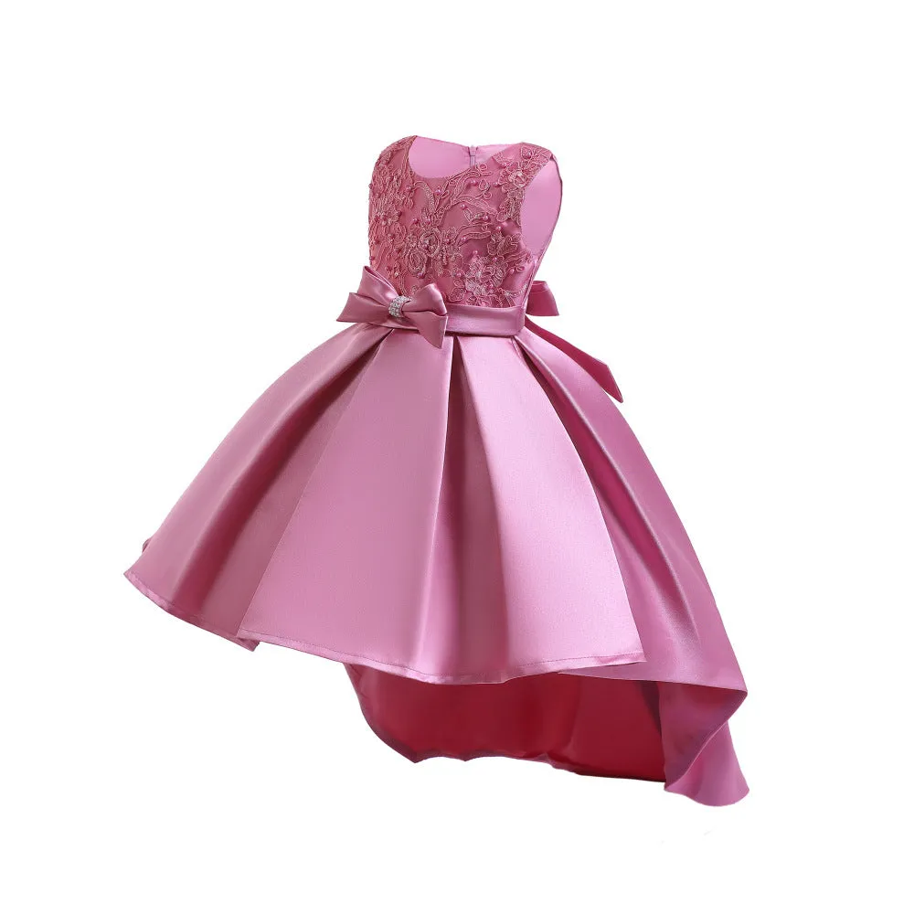 Middle and Big Children's Dress High-End Children's Princess Dress Trailing Performance Wear