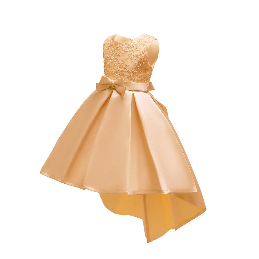 Middle and Big Children's Dress High-End Children's Princess Dress Trailing Performance Wear