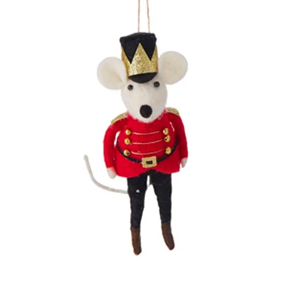 Mouse Nutcracker Wool Deco - Assorted