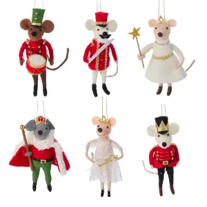 Mouse Nutcracker Wool Deco - Assorted