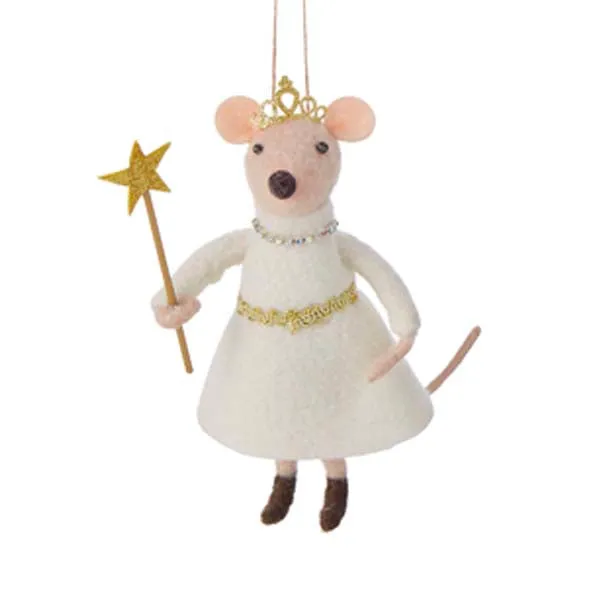 Mouse Nutcracker Wool Deco - Assorted