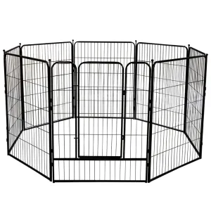 Multifunctional Pet Playpen, 8-Panel Steel Fence - Floofi