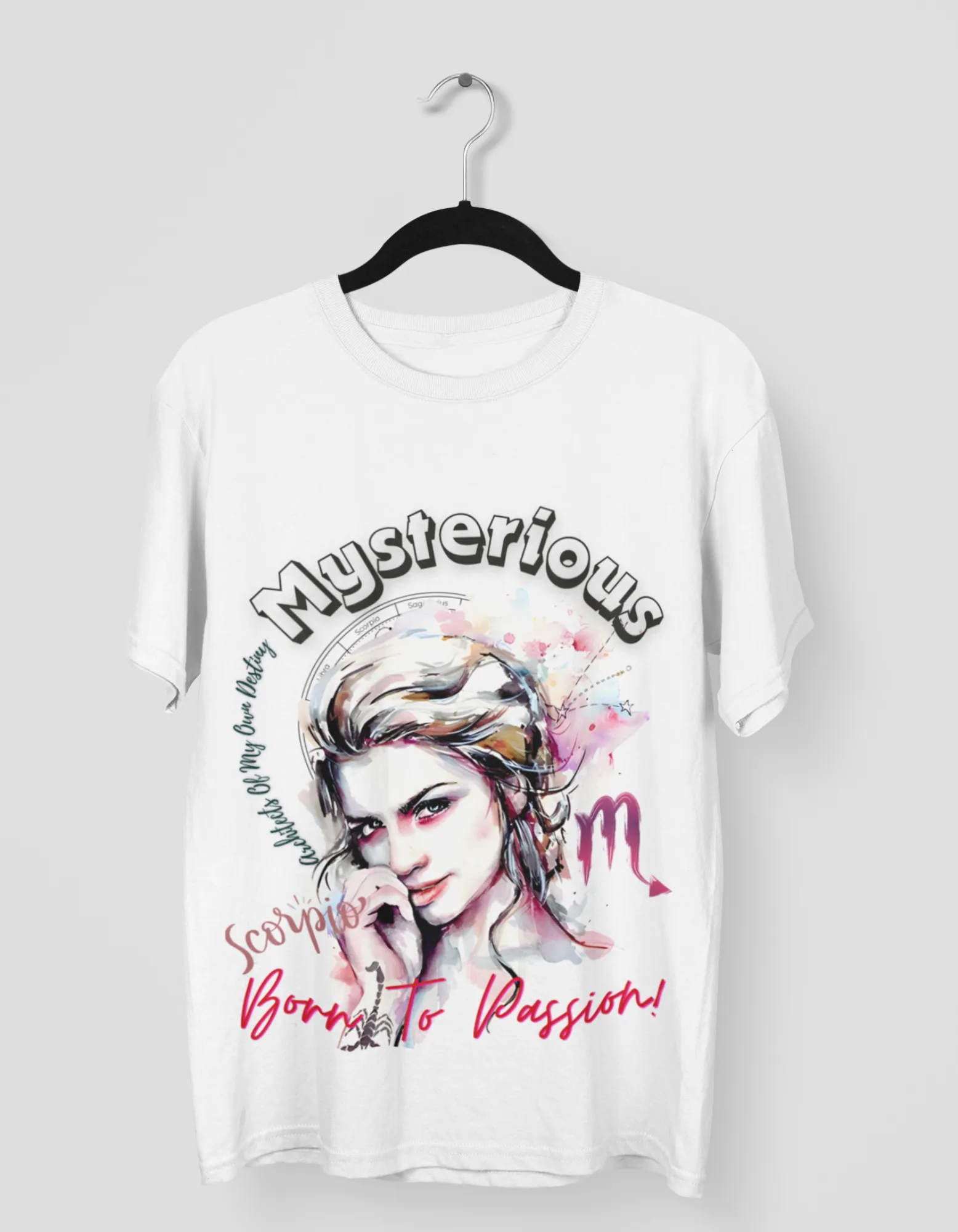 Mysterious Scorpio Graphic Printed Oversized T-Shirt For Women