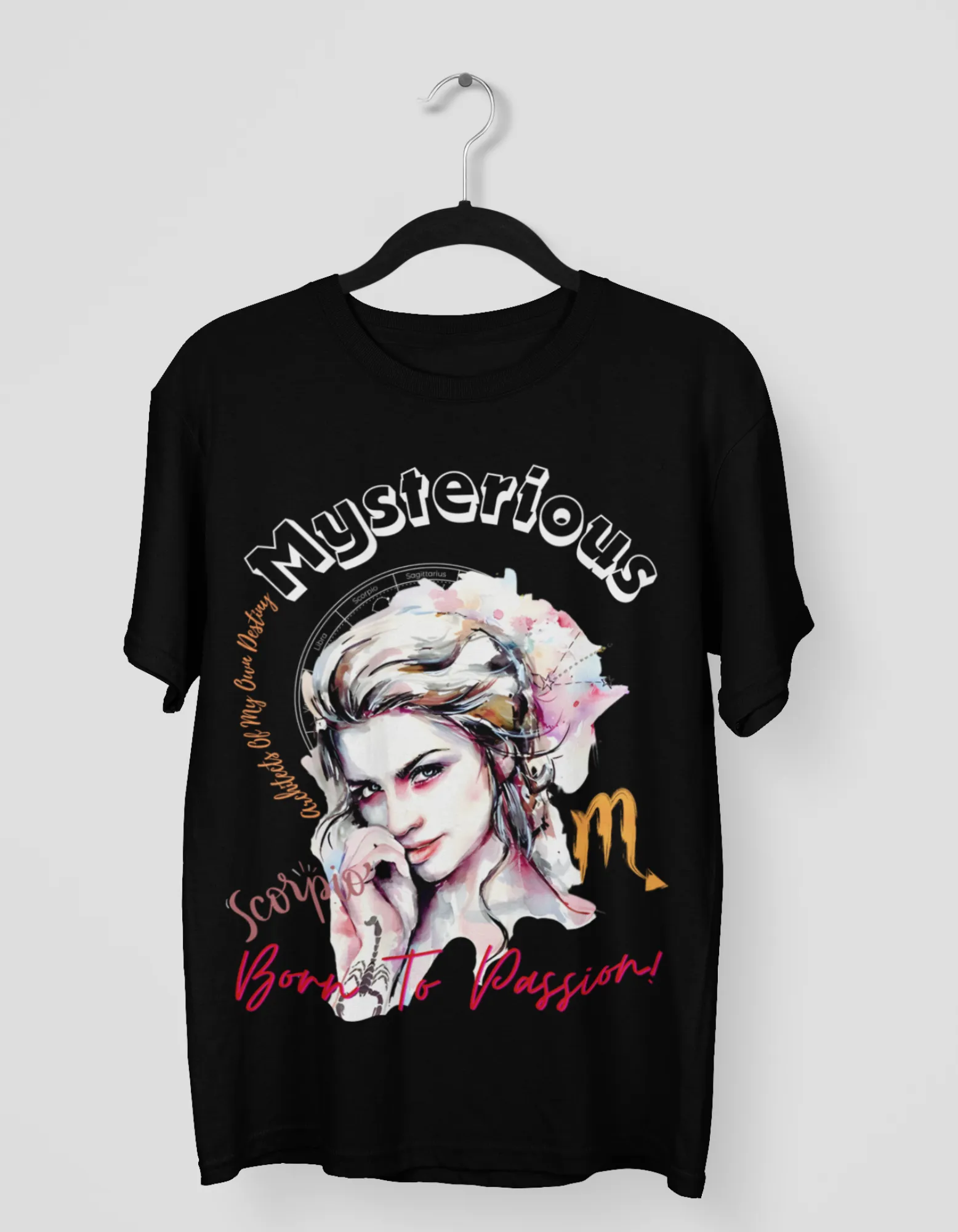 Mysterious Scorpio Graphic Printed Oversized T-Shirt For Women