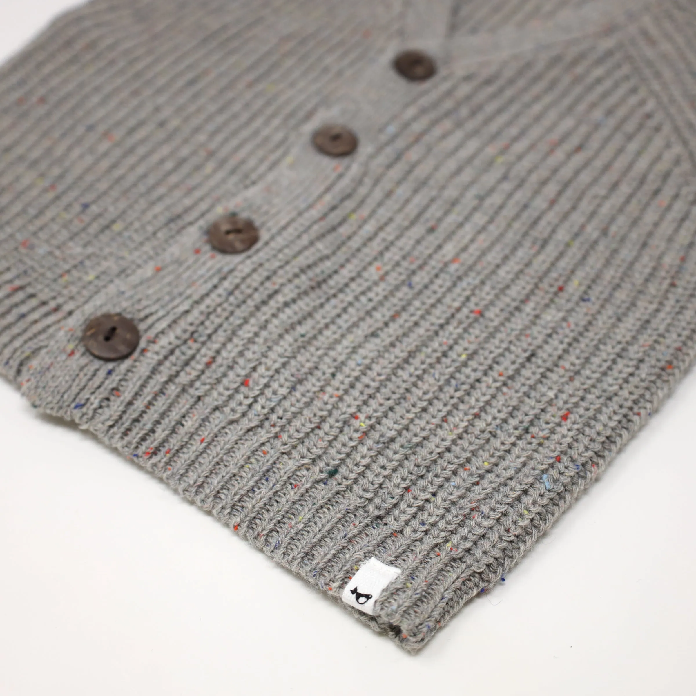 oh baby! Grandpa Knitted Cardigan - Charcoal Confetti