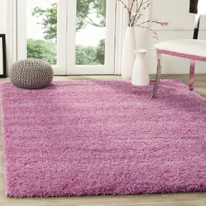 Pink Thick Shaggy Rug - California