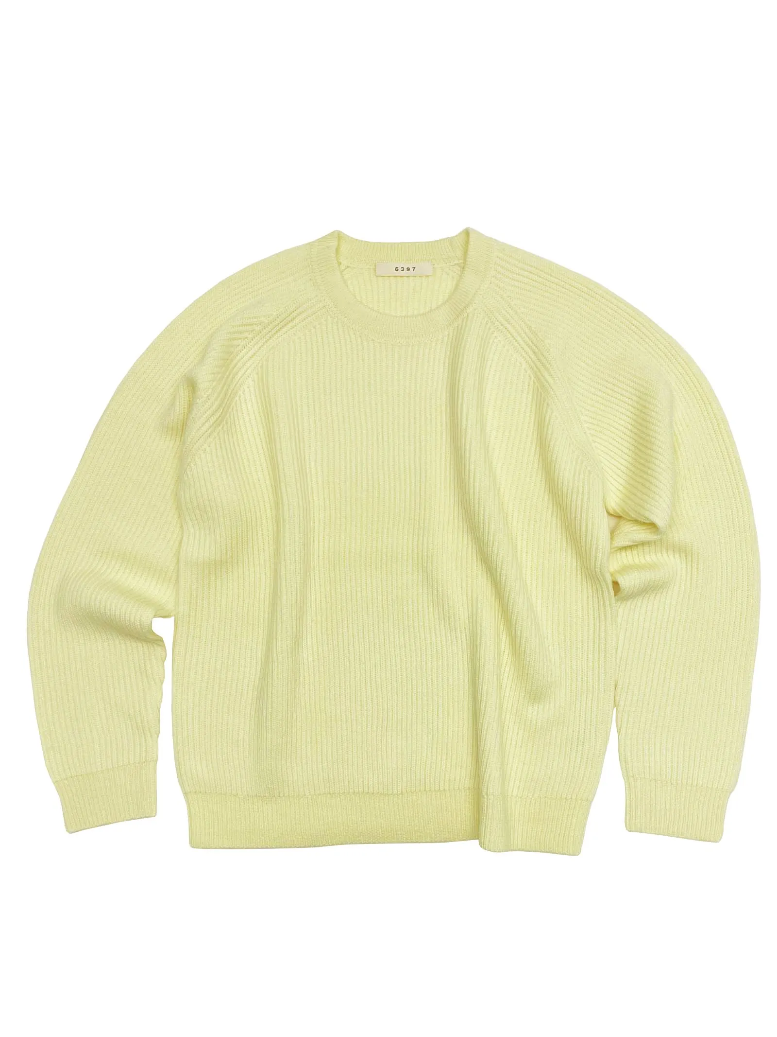 Ribbed Raglan in Lemon