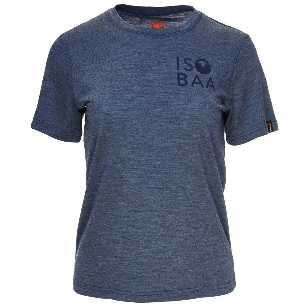 Womens Merino 150 Logo Tee (Denim)