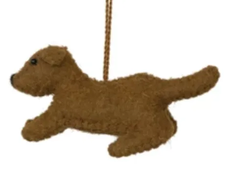 Wool Felt Dog Ornament