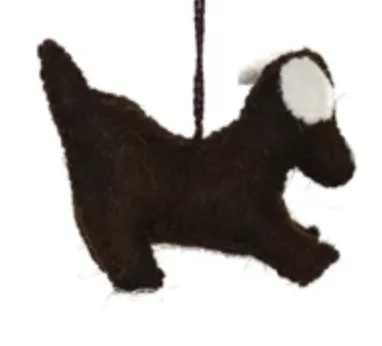 Wool Felt Dog Ornament